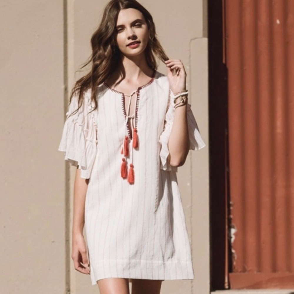 Anthropologie Moon River Ira Tassel Mini dress Medium